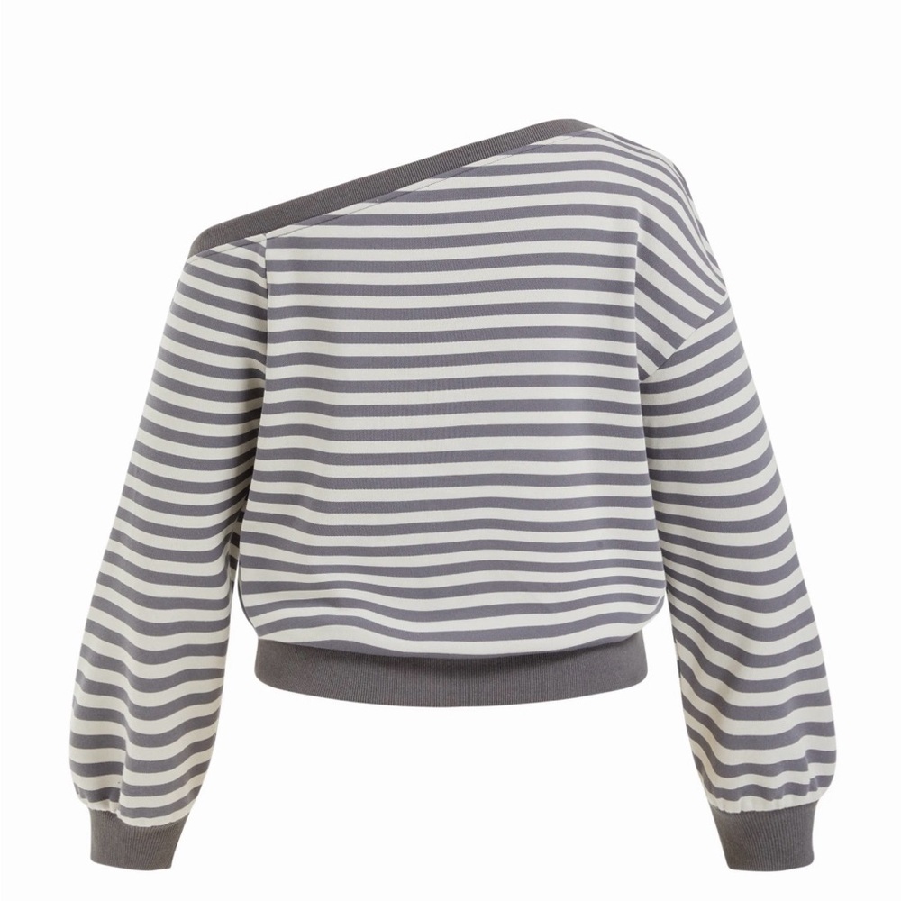 Cider Striped Sweatshirt Dachshund Print NWT - Picture 4 of 8